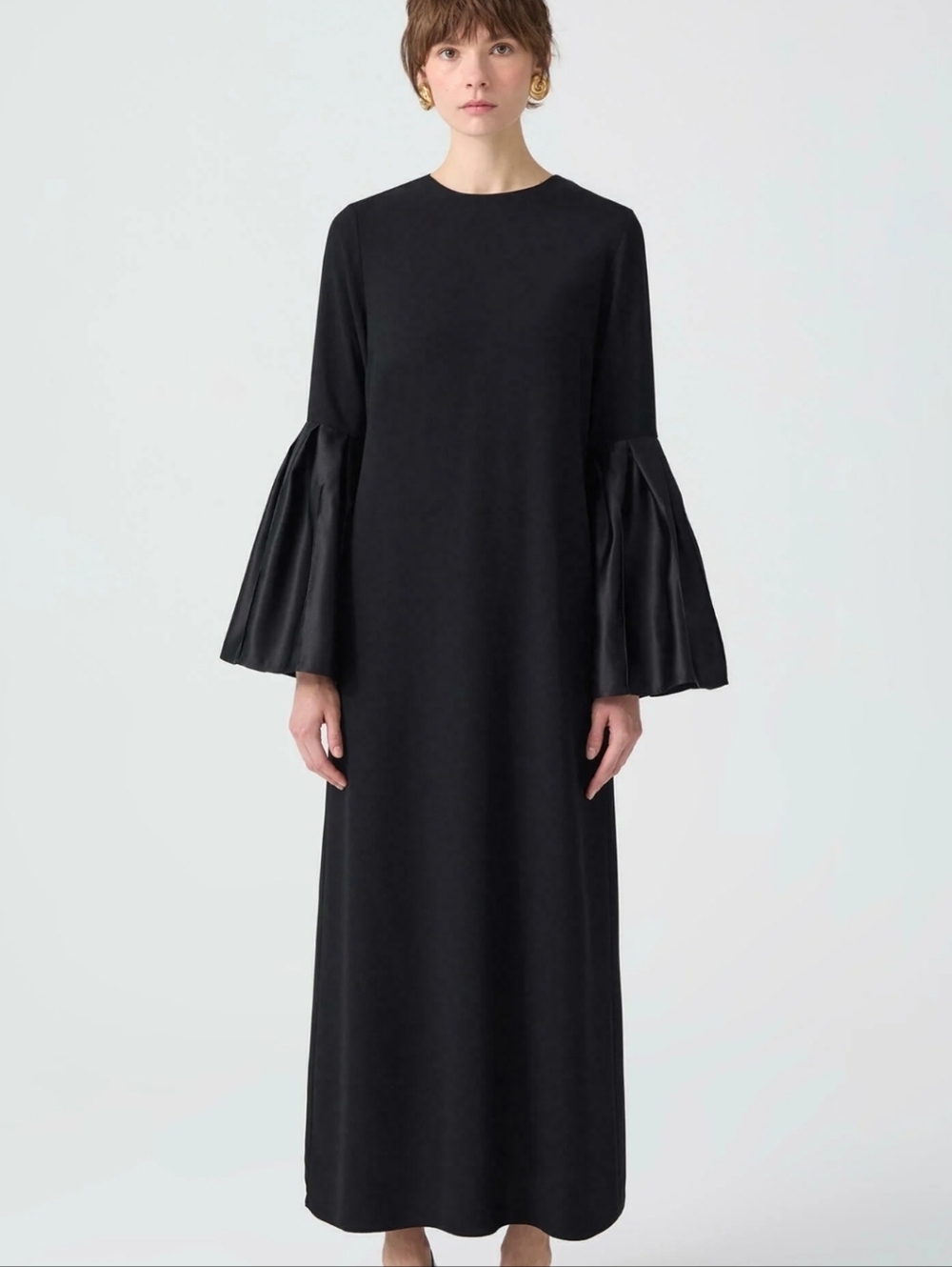 Touche Privé Black Bell-Sleeve Maxi Dress 36